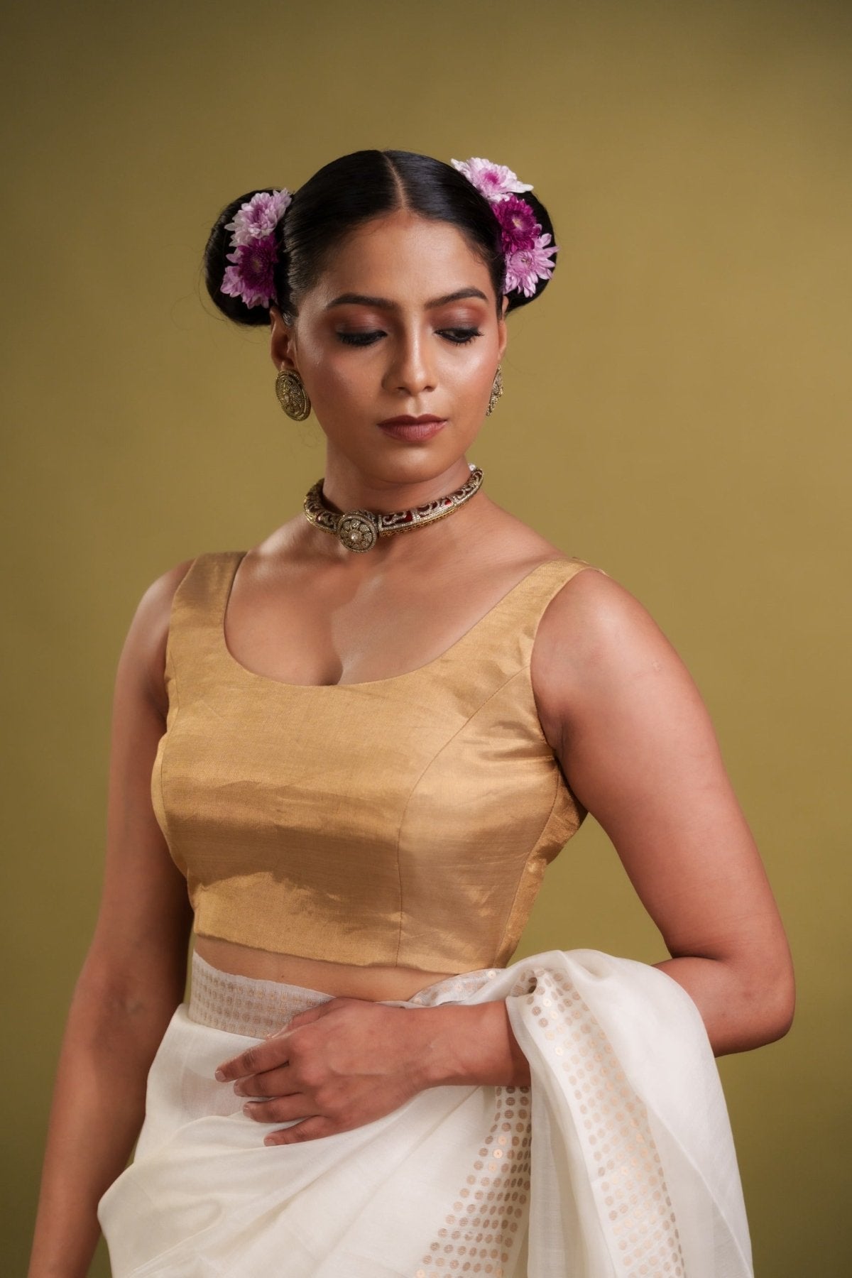 Gold Noorie Blouse - Eternity by Sakshi