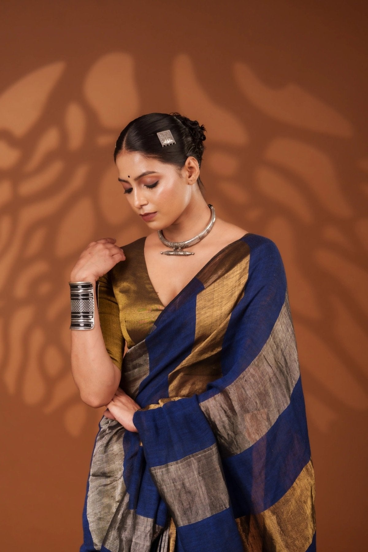 Nayana Blue Saree - Eternity by Sakshi