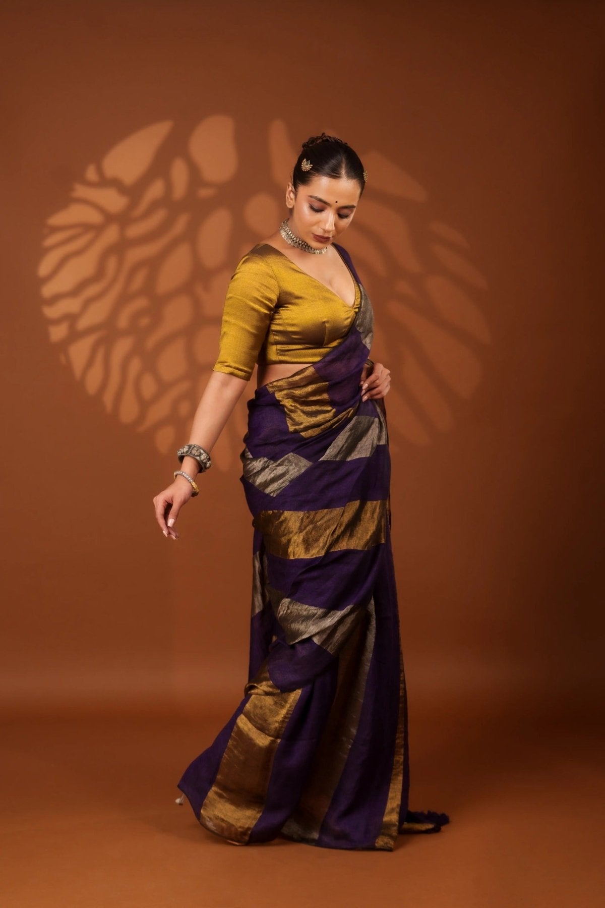 Nayana Purple Saree - Eternity by Sakshi