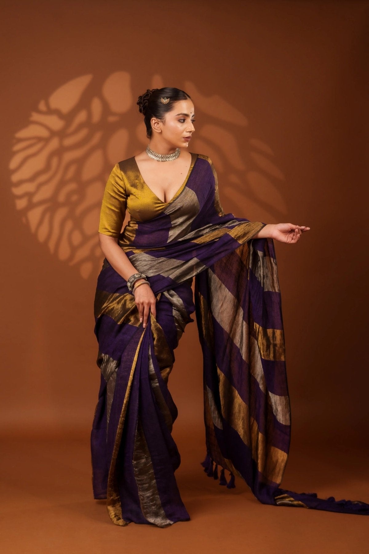 Nayana Purple Saree - Eternity by Sakshi