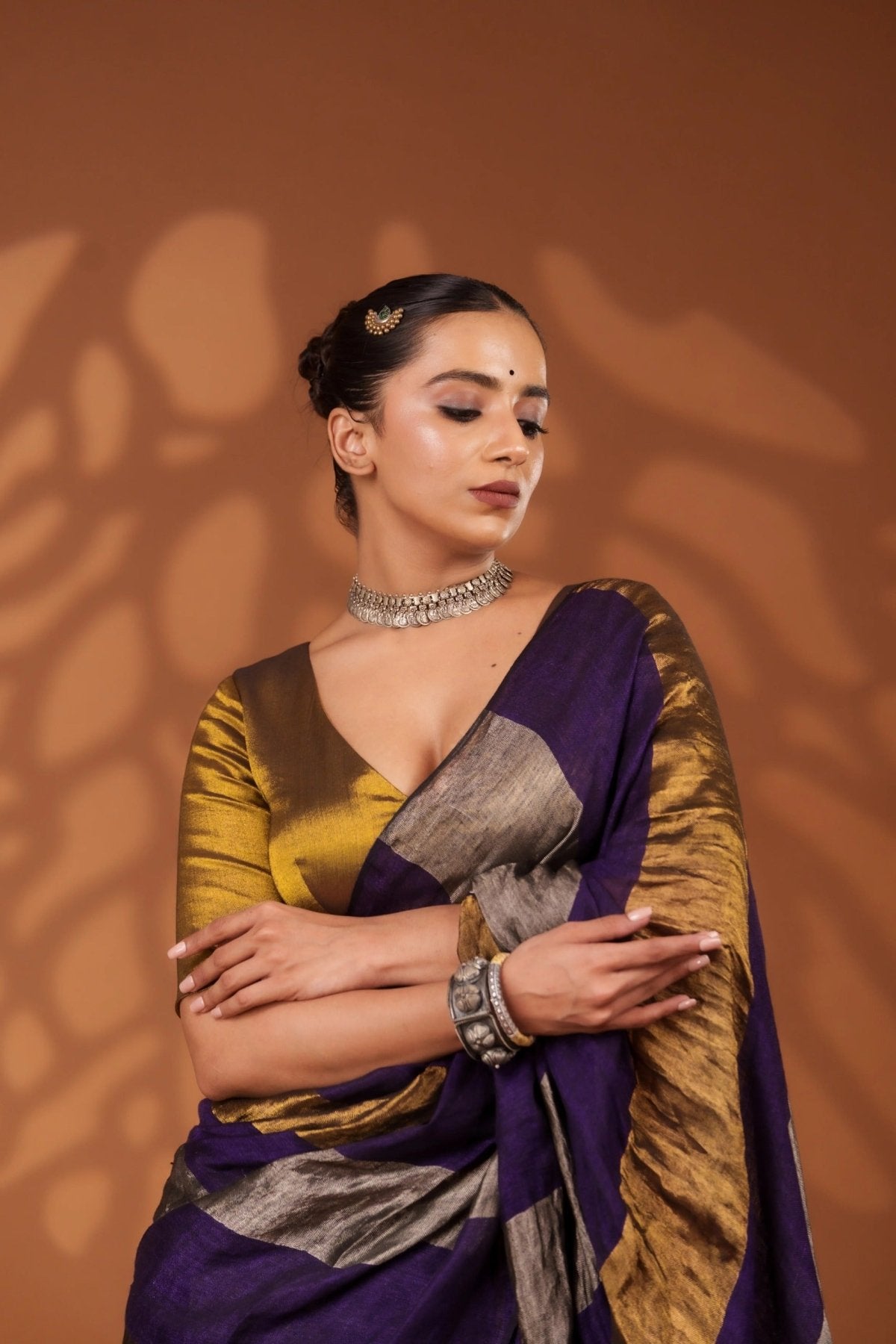 Nayana Purple Saree - Eternity by Sakshi