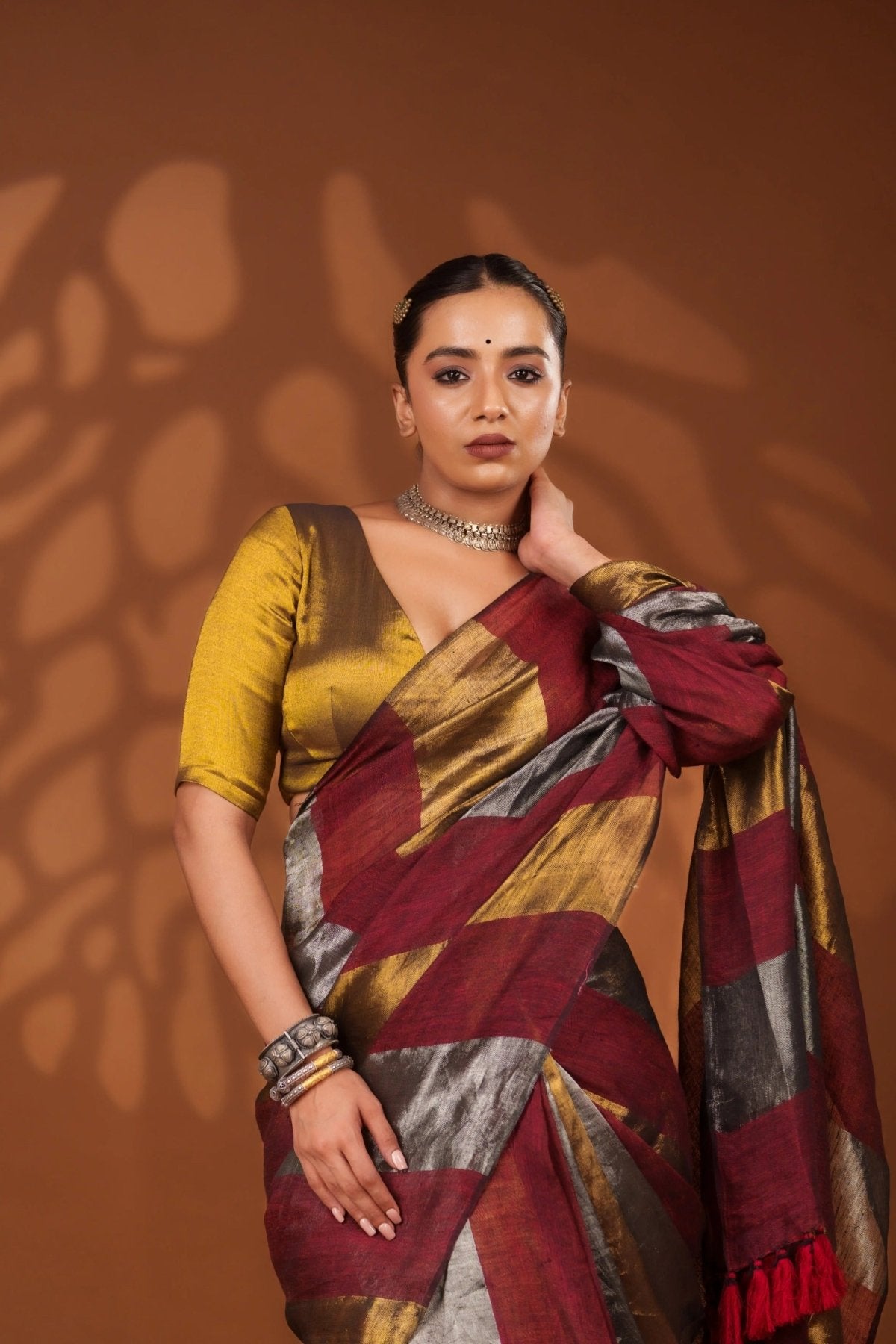 Nayana Maroon Saree - Eternity by Sakshi