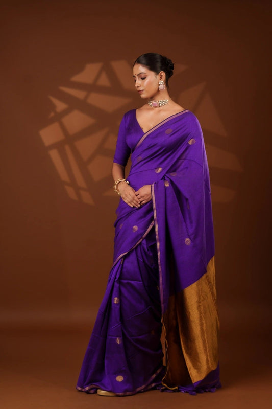 Purple Polka Saree - Eternity by Sakshi
