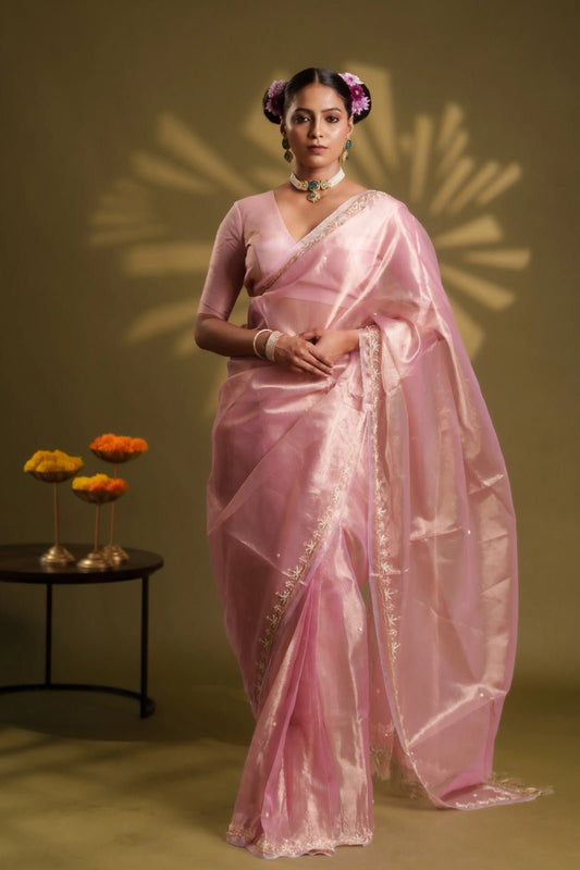 Pink Handwork Raaz Saree - Eternity by Sakshi