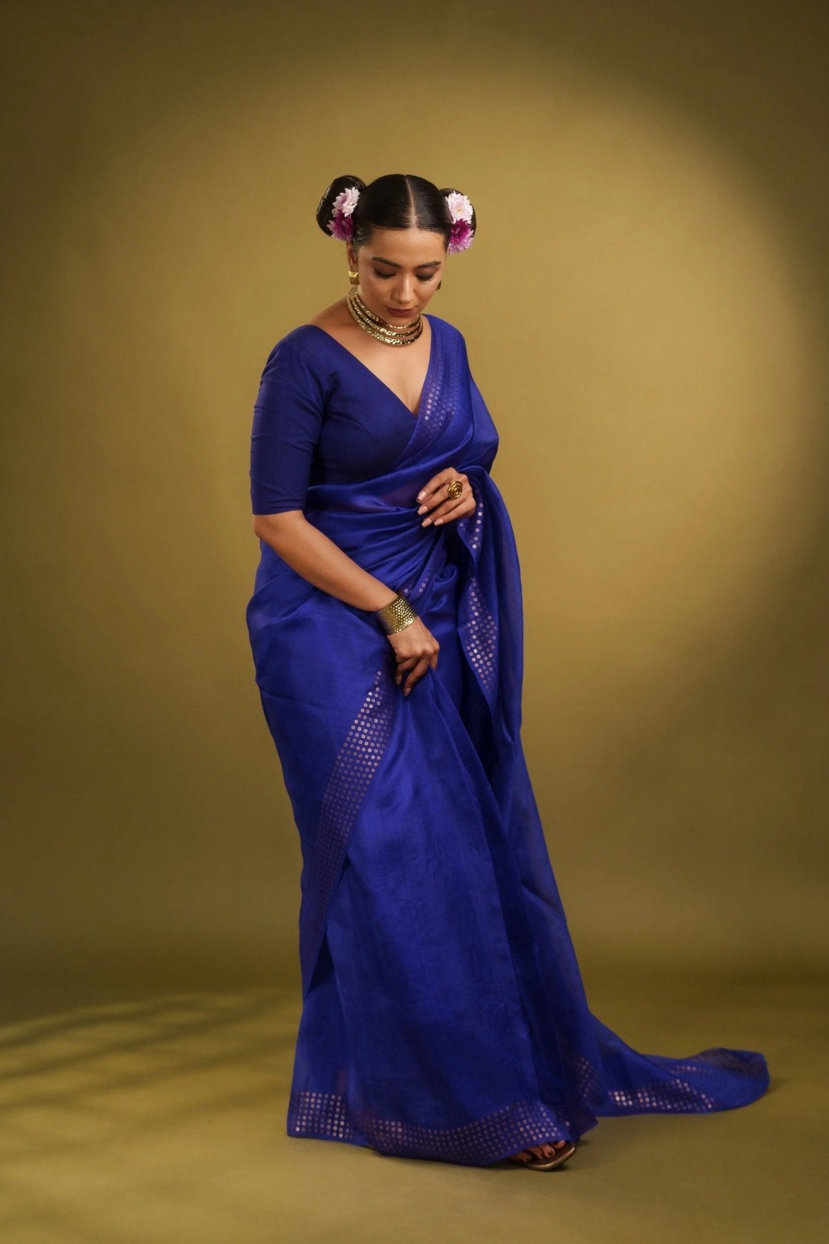 Blue Sundari Saree - Eternity by Sakshi