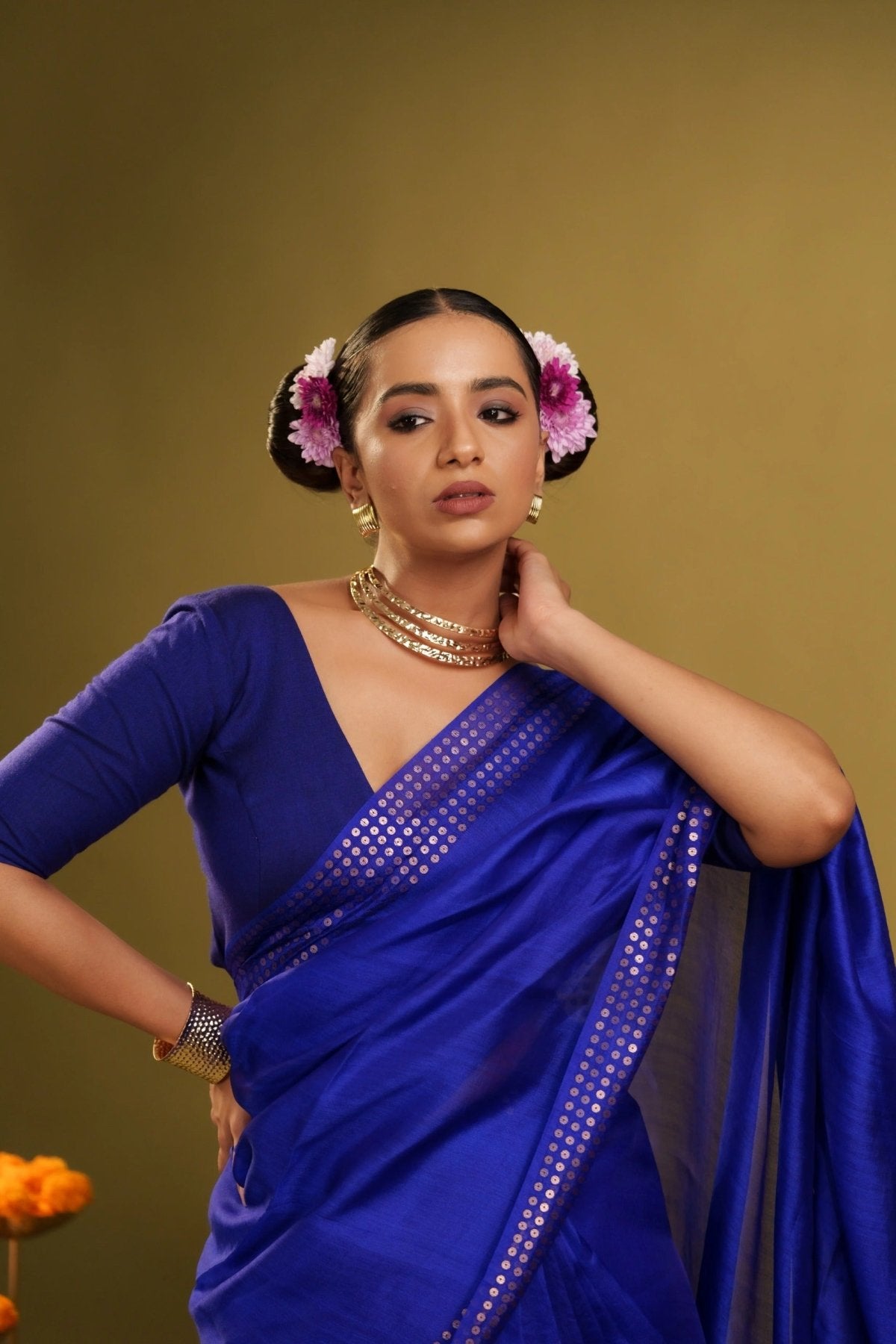 Blue Sundari Saree - Eternity by Sakshi