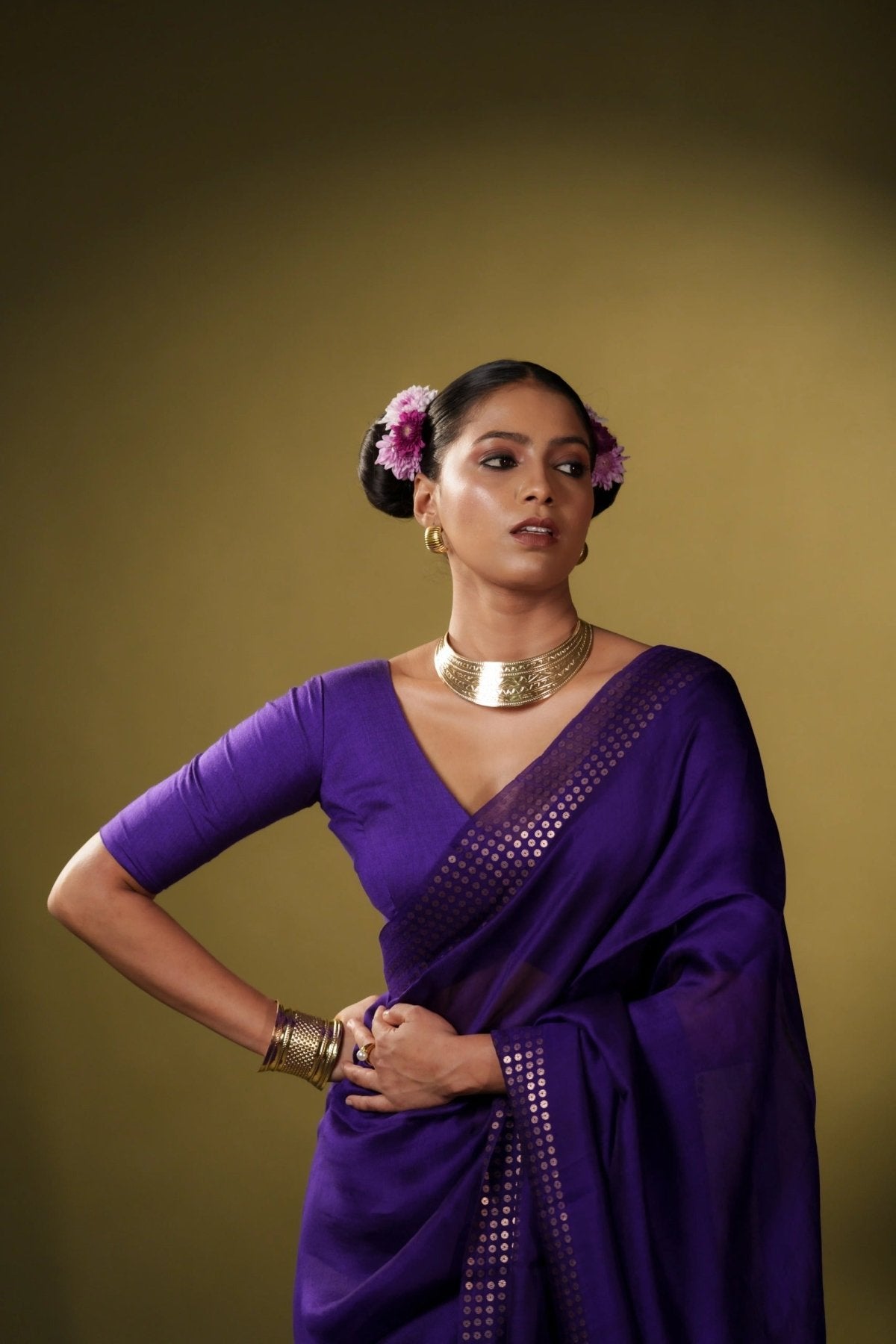 Purple Sundari Saree - Eternity by Sakshi