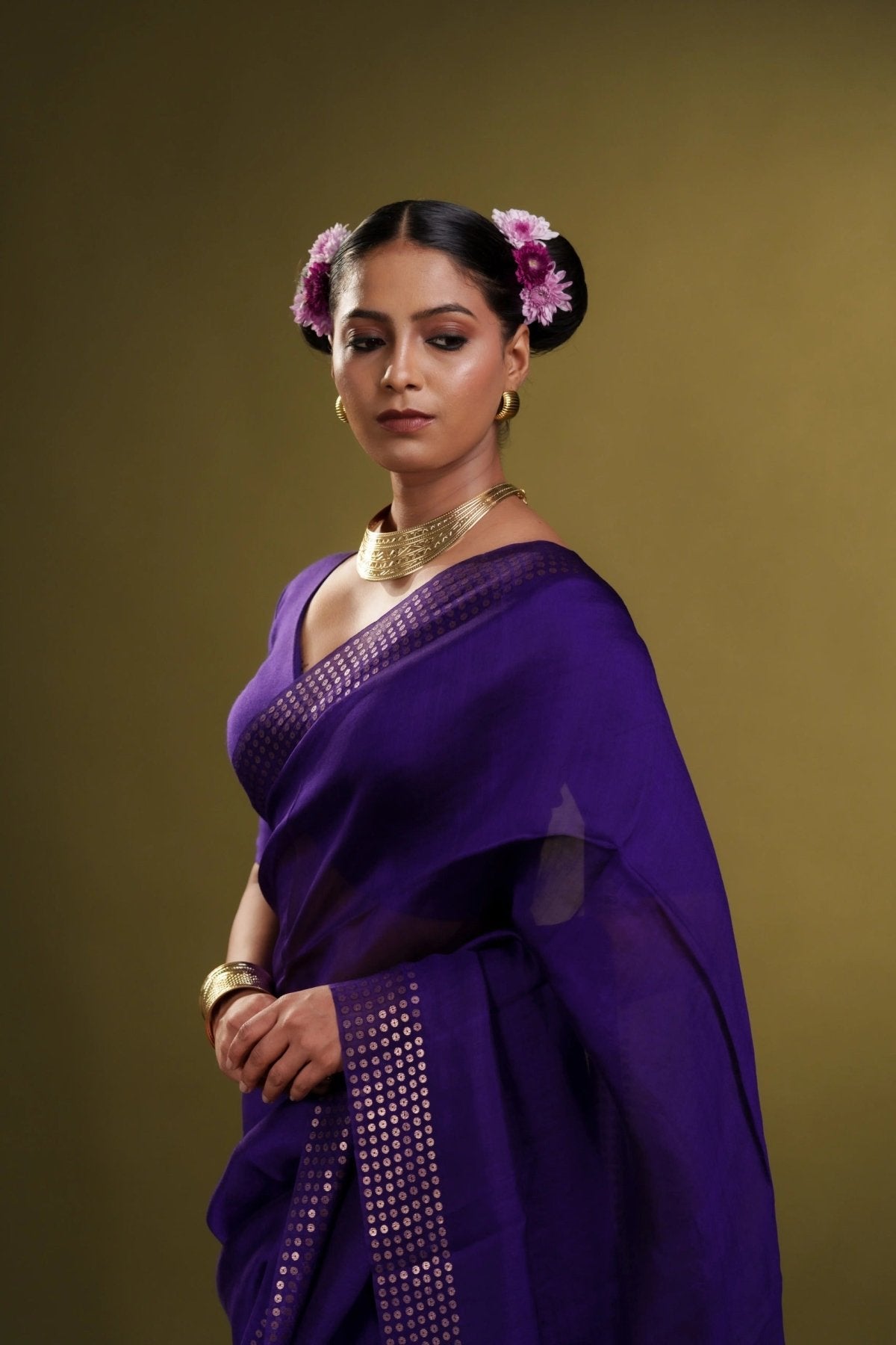 Purple Sundari Saree - Eternity by Sakshi
