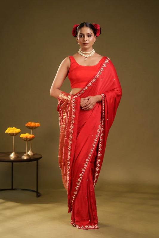 Laal Ishq Modal Handwork Saree - Eternity by Sakshi