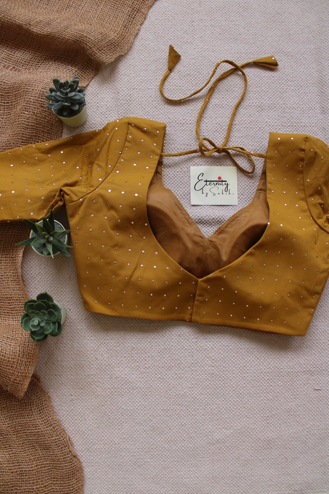 Mustard Gulkaari Blouse - Eternity by Sakshi