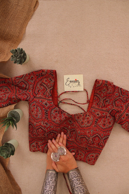 Ajrakh Backless Blouse - Eternity by Sakshi