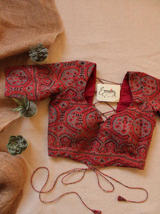 Ajrakh Backless Blouse - Eternity by Sakshi