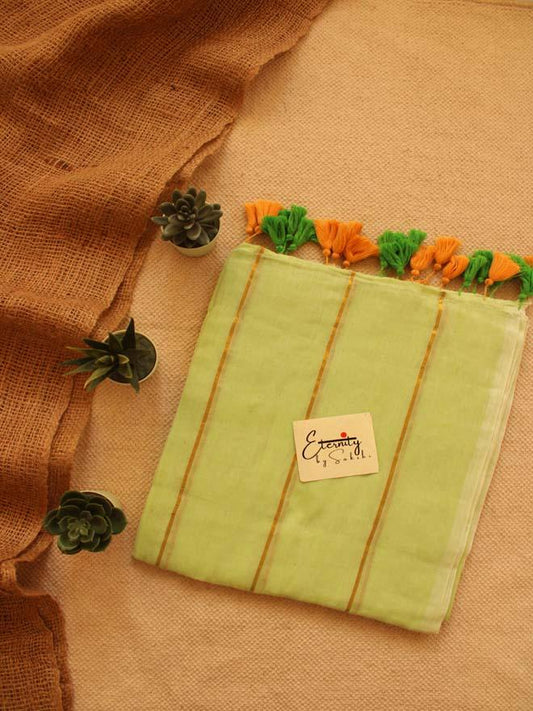 APPLE GREEN SUTI SAREE - Eternity by Sakshi