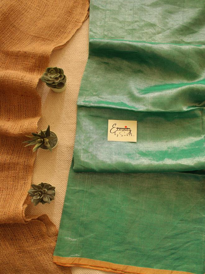 Arjuna Metallic Linen Saree - Eternity by Sakshi
