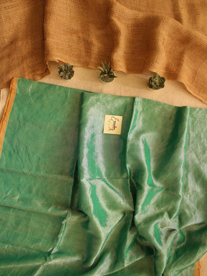 Arjuna Metallic Linen Saree - Eternity by Sakshi