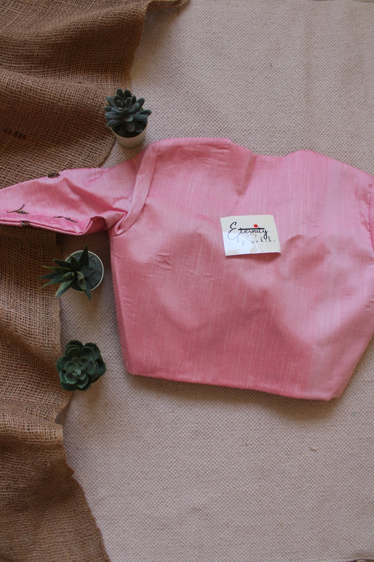 Baby Pink Handwork Blouse - Eternity by Sakshi