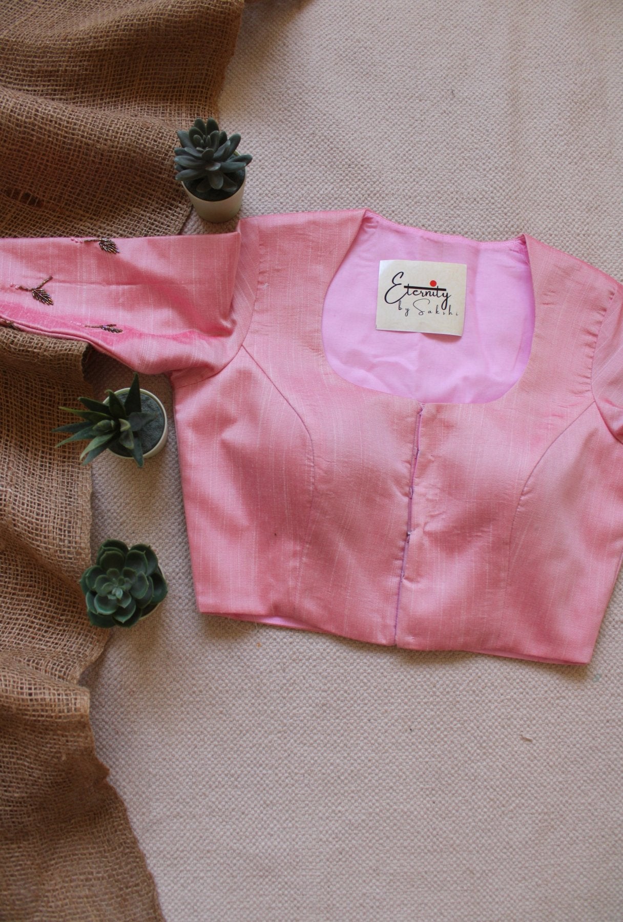 Baby Pink Handwork Blouse - Eternity by Sakshi