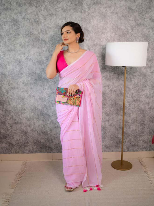 BABY PINK SUTI SAREE - Eternity by Sakshi