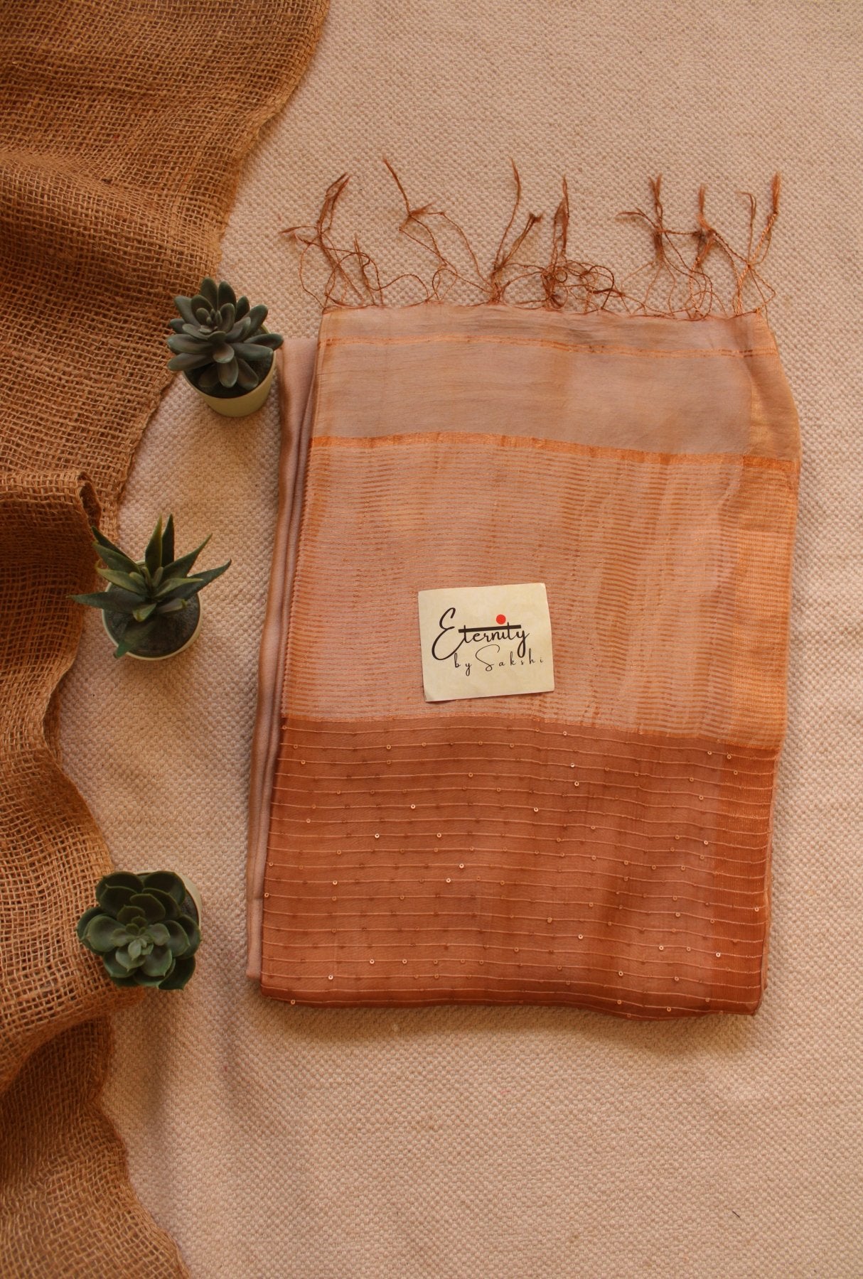 Beige Raga Resham Saree - Eternity by Sakshi