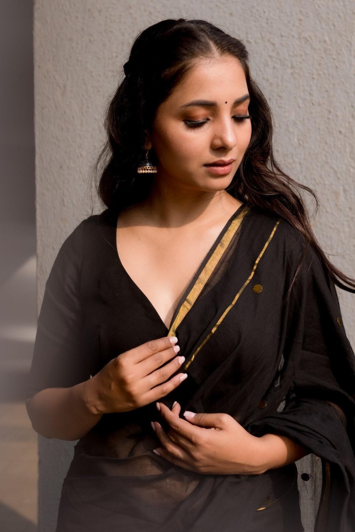Black Bling Saree - Eternity by Sakshi