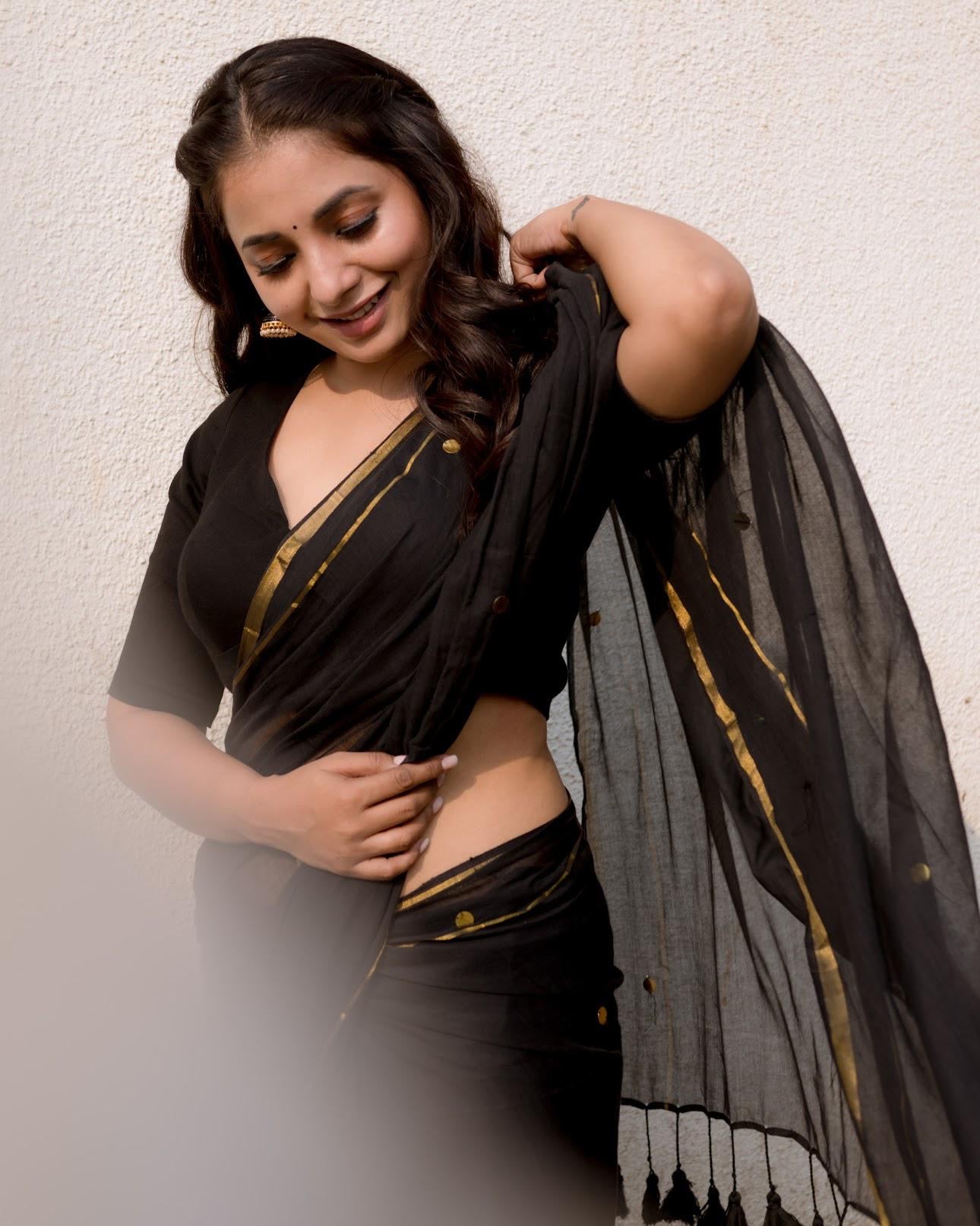 Black Bling Saree - Eternity by Sakshi