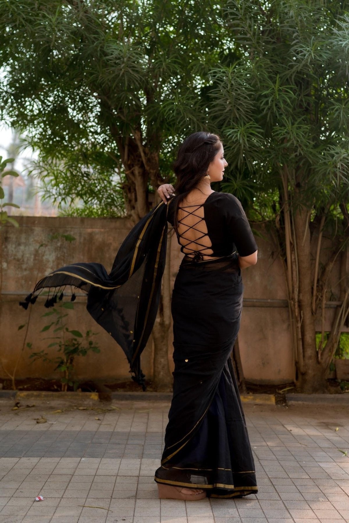 Black Bling Saree - Eternity by Sakshi