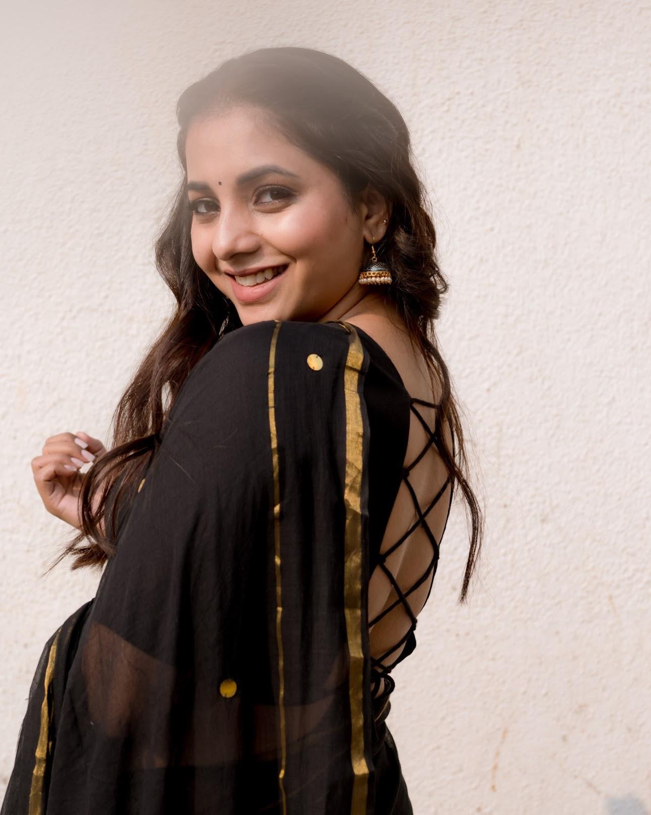 Black Bling Saree - Eternity by Sakshi