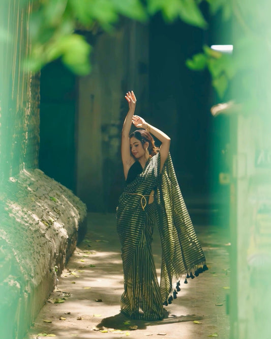 Black Mohini Saree - Eternity by Sakshi