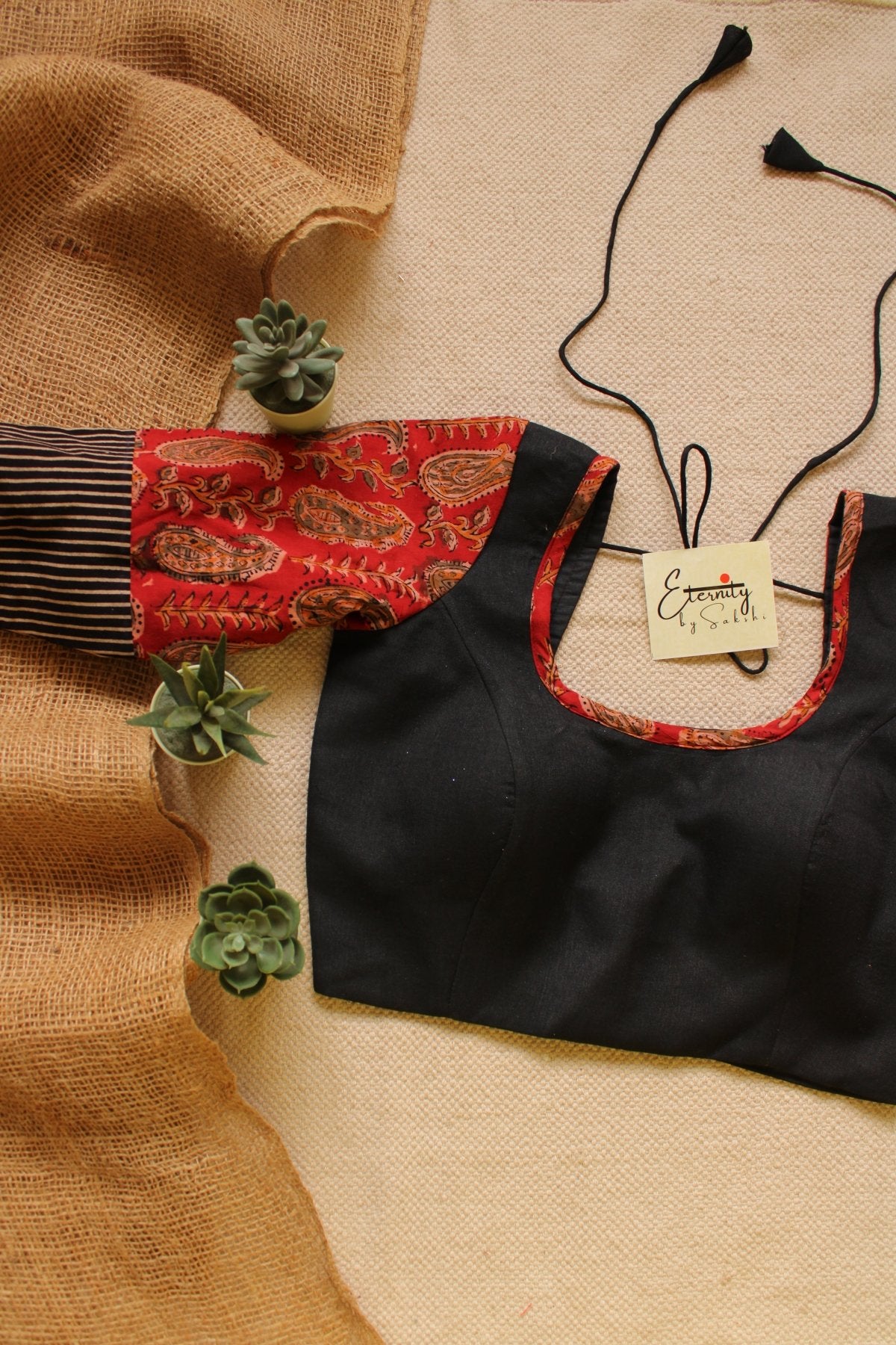 Black Multicolored Blouse - Eternity by Sakshi