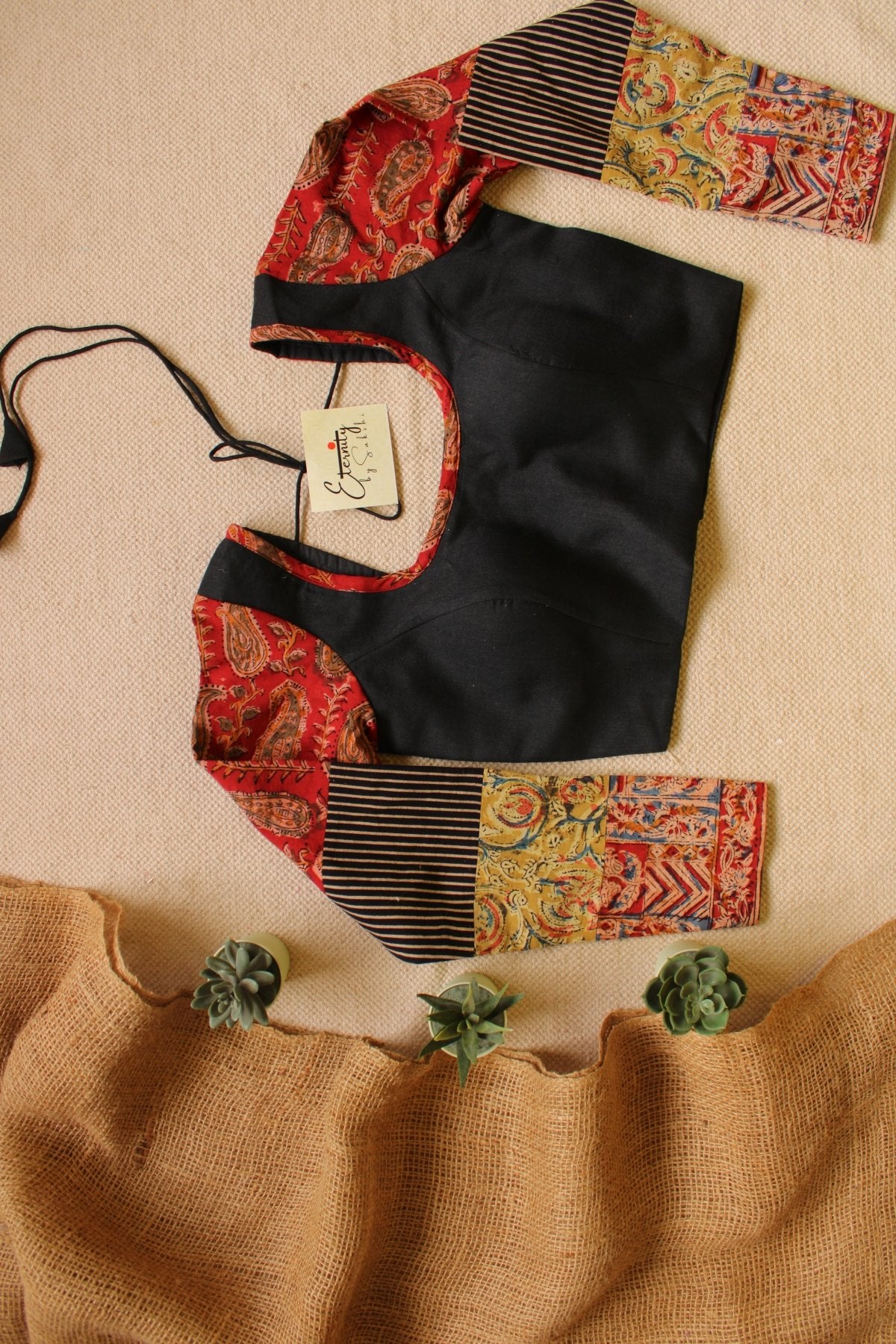 Black Multicolored Blouse - Eternity by Sakshi