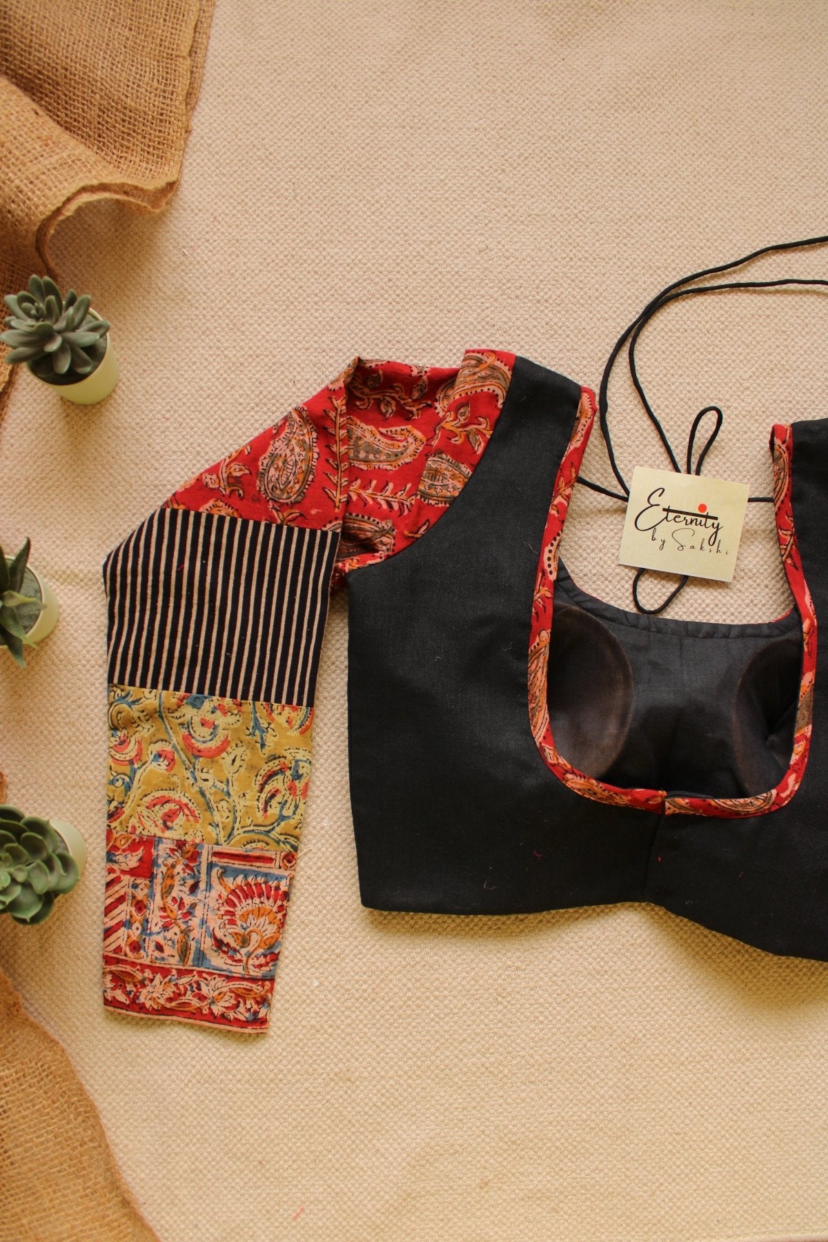 Black Multicolored Blouse - Eternity by Sakshi