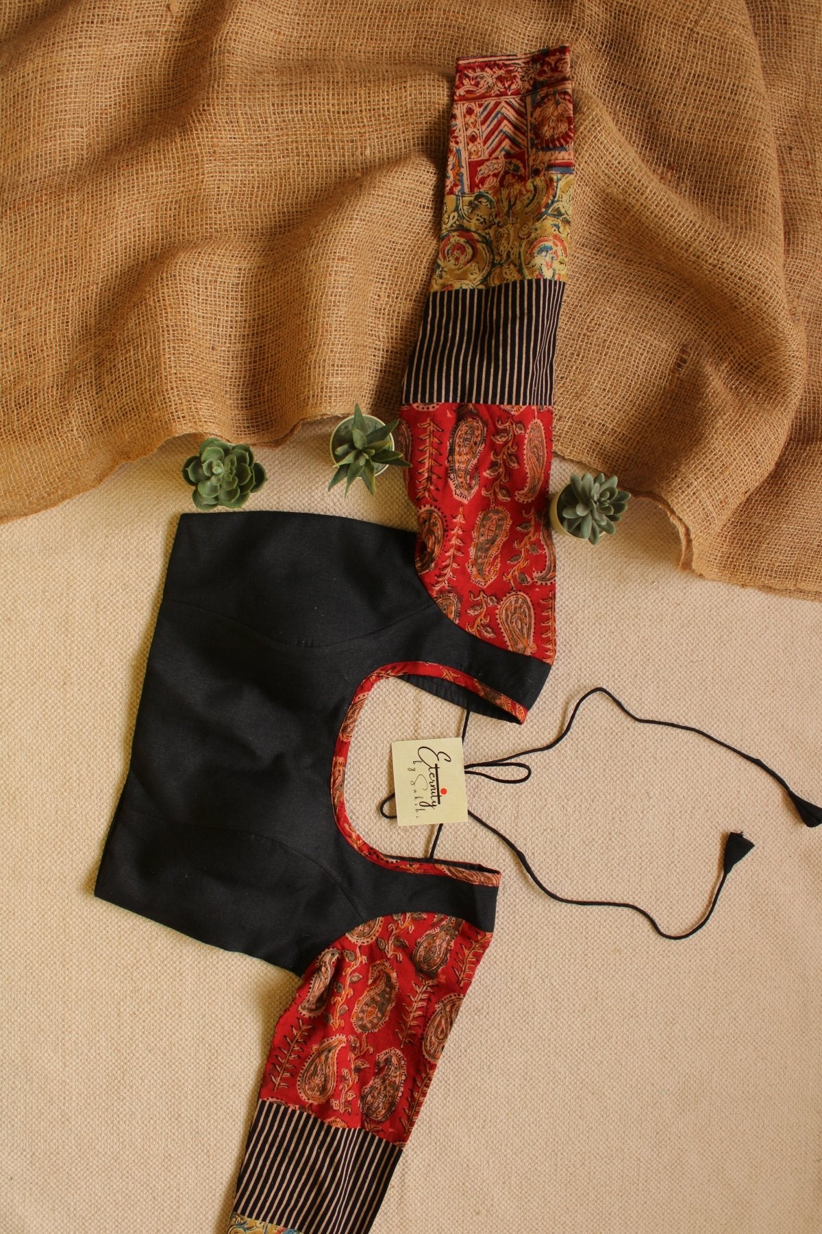 Black Multicolored Blouse - Eternity by Sakshi