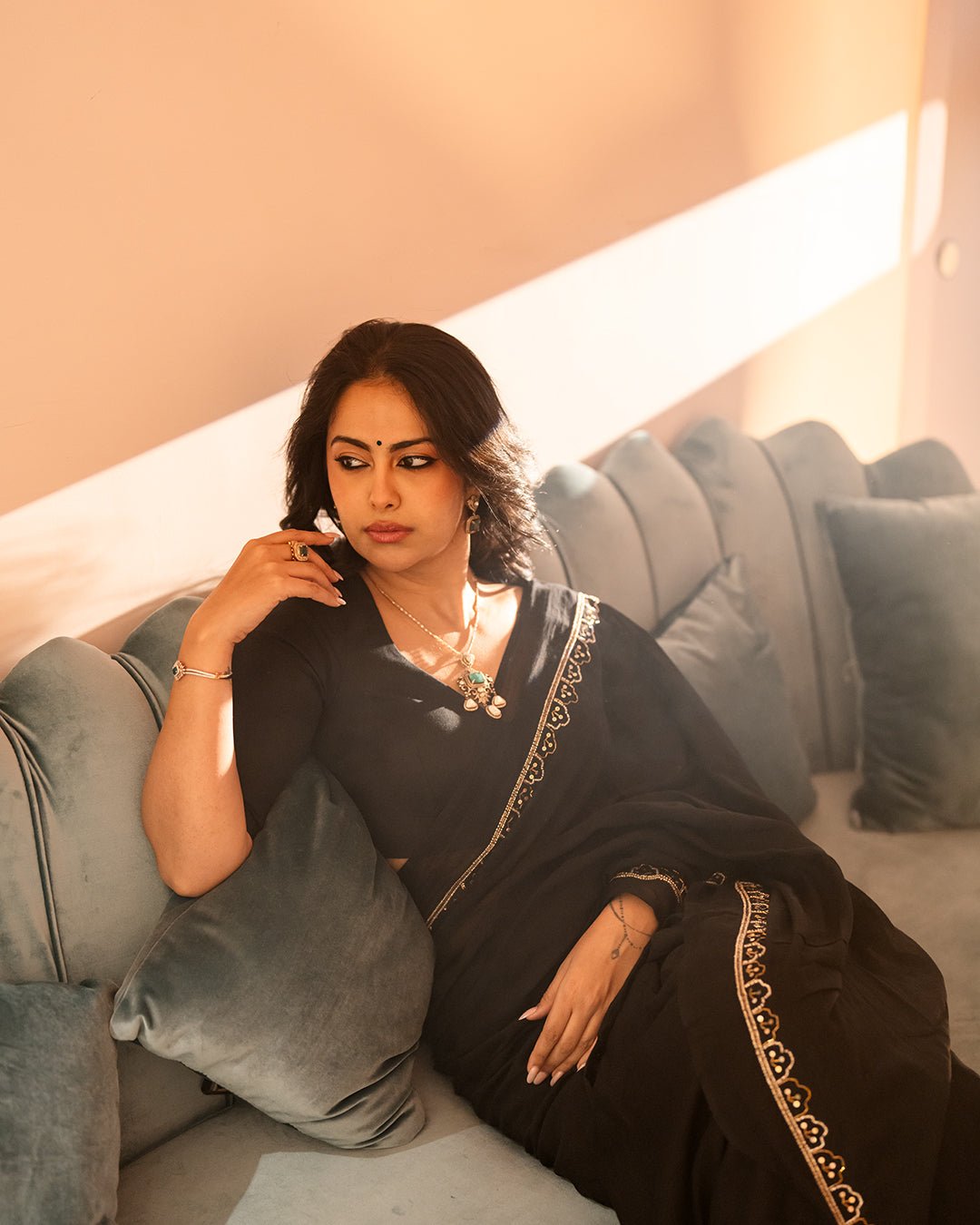 Black Noor Saree - Eternity by Sakshi