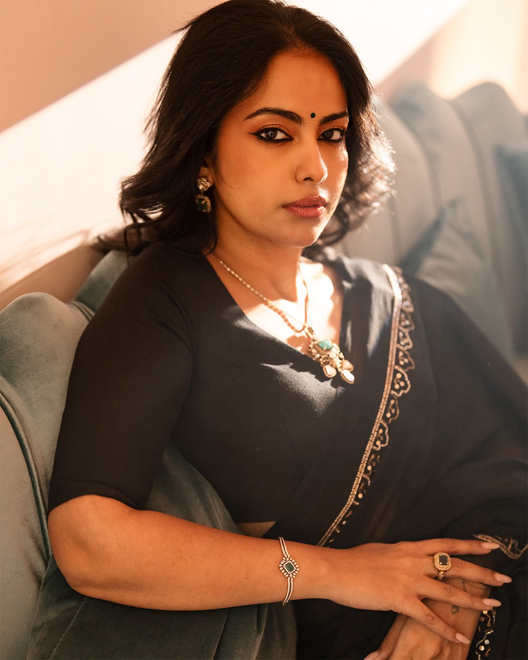 Black Noor Saree - Eternity by Sakshi