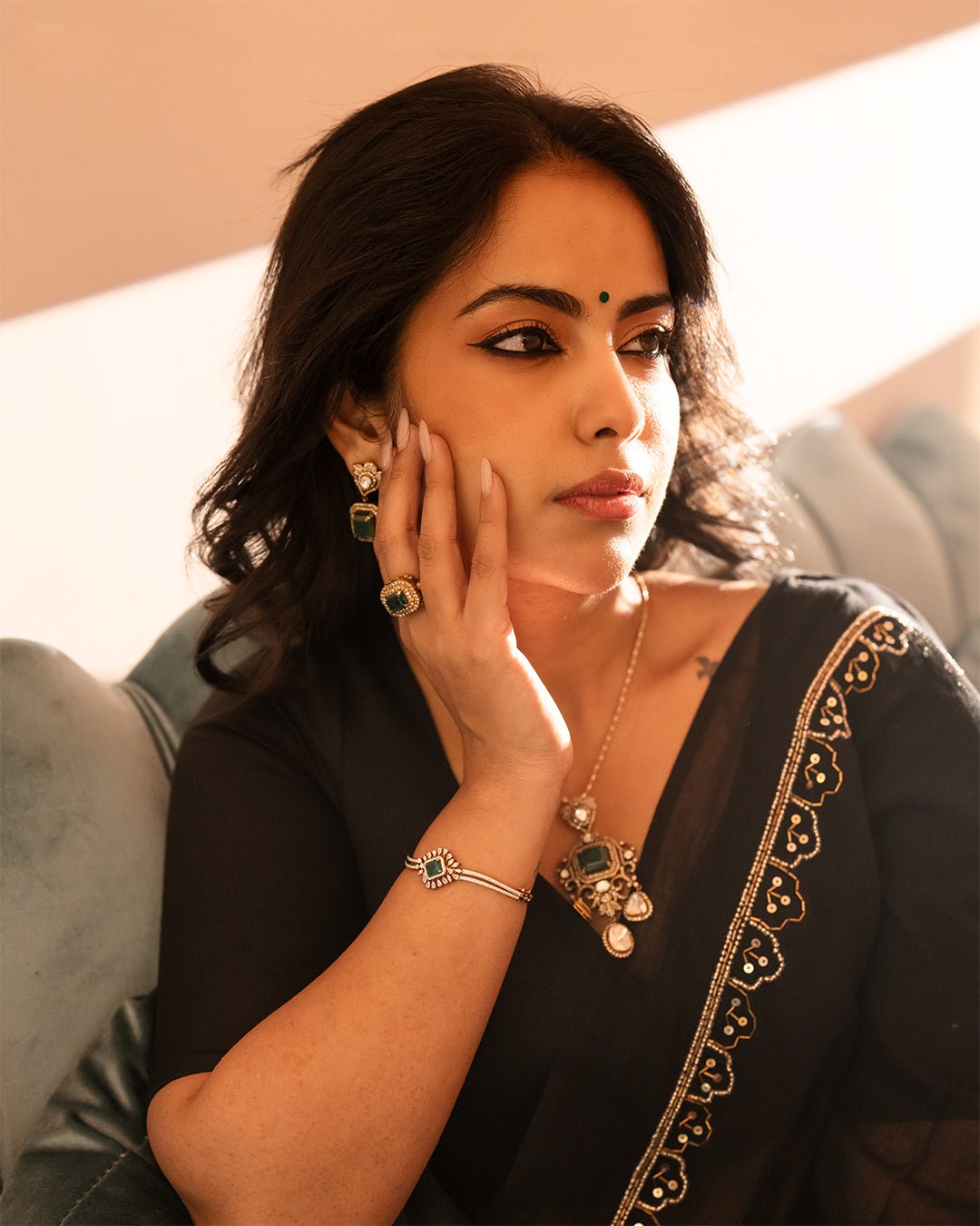 Black Noor Saree - Eternity by Sakshi