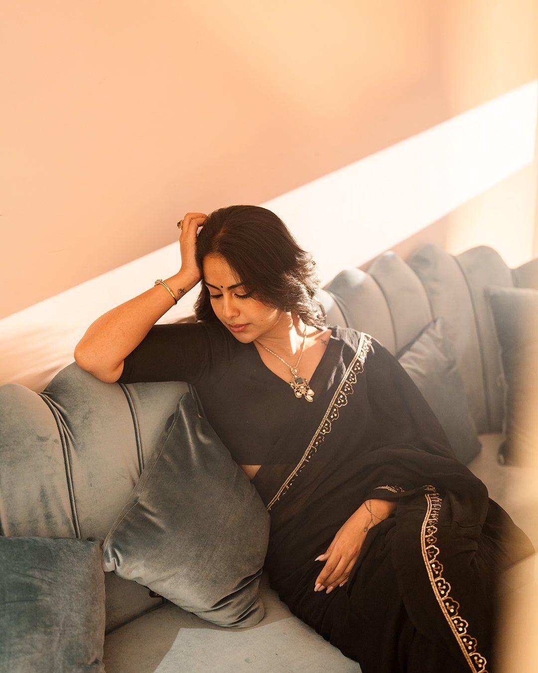 Black Noor Saree - Eternity by Sakshi