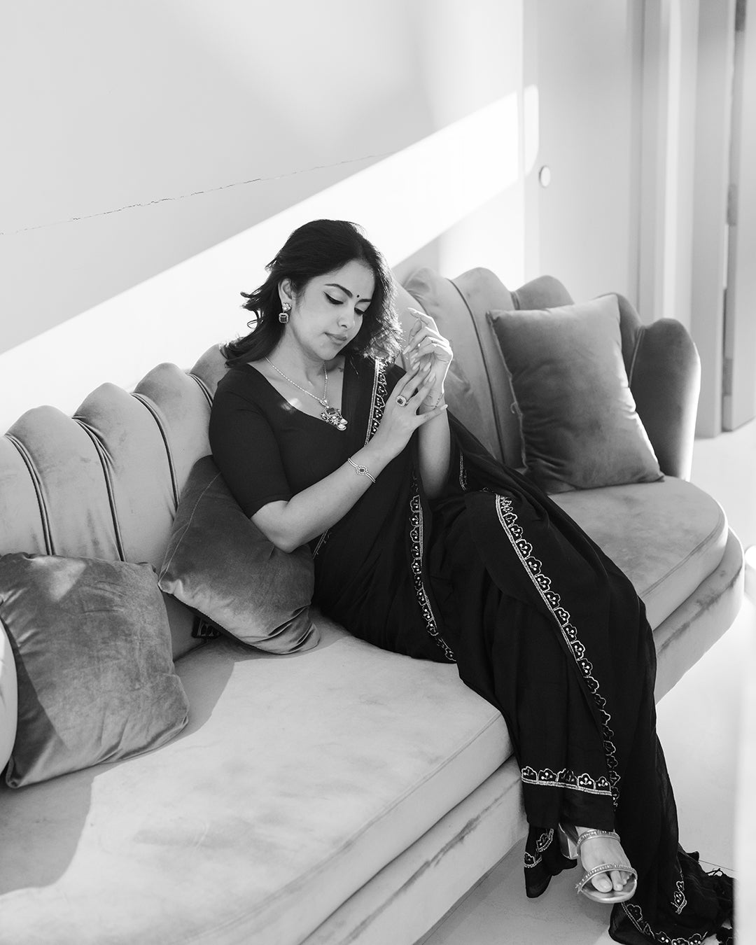 Black Noor Saree - Eternity by Sakshi