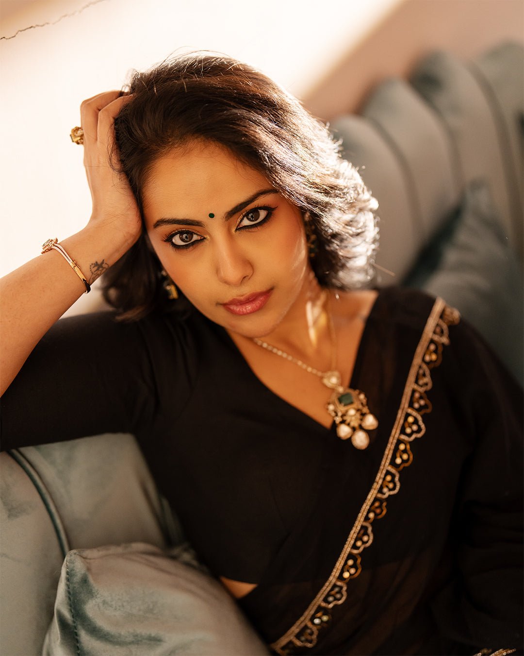 Black Noor Saree - Eternity by Sakshi