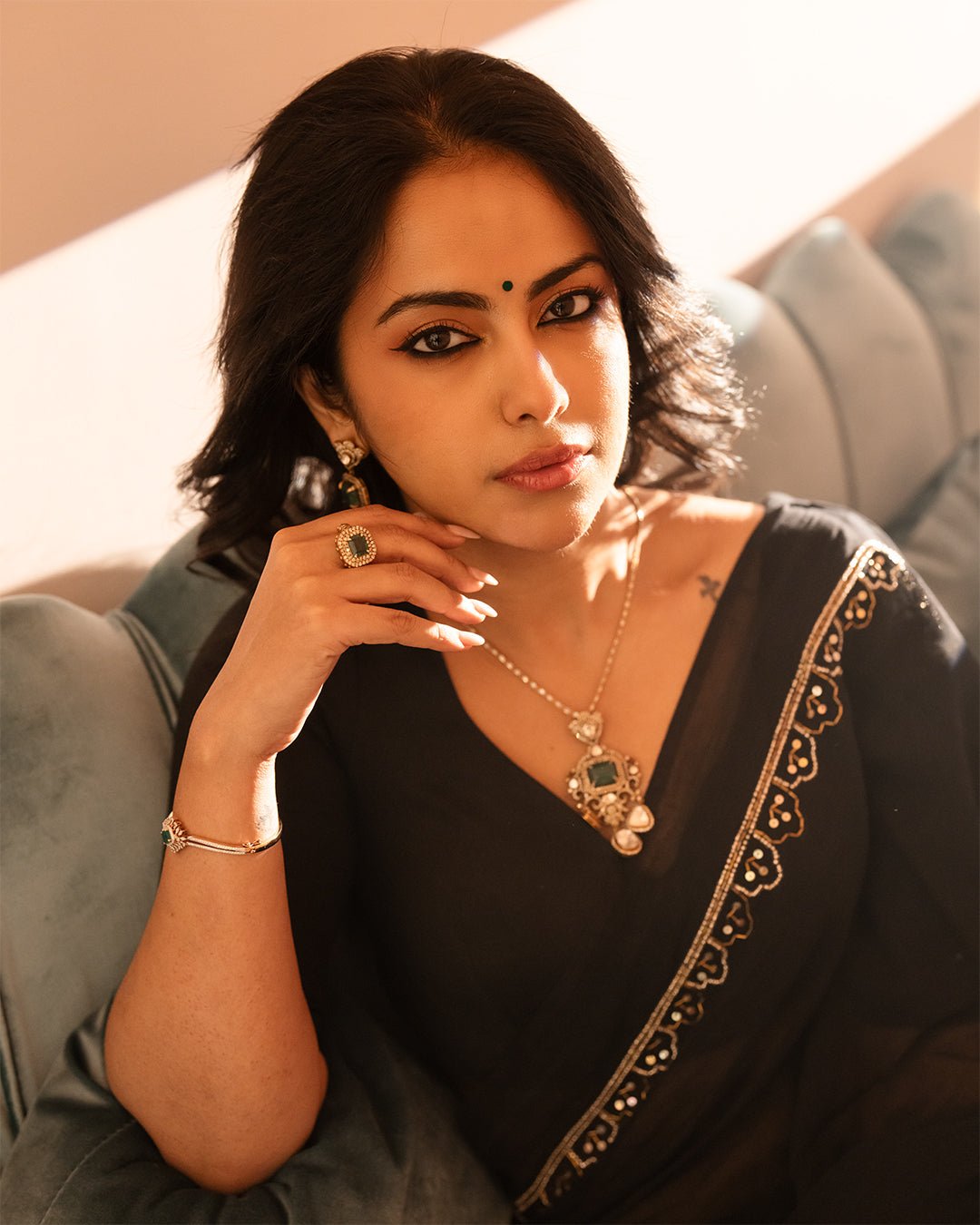 Black Noor Saree - Eternity by Sakshi