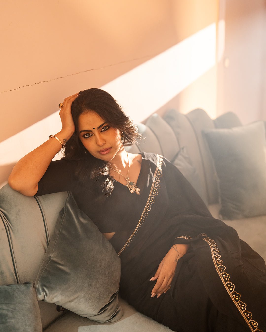 Black Noor Saree - Eternity by Sakshi