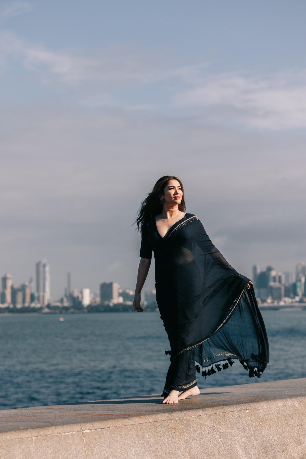 Black Noor Saree - Eternity by Sakshi
