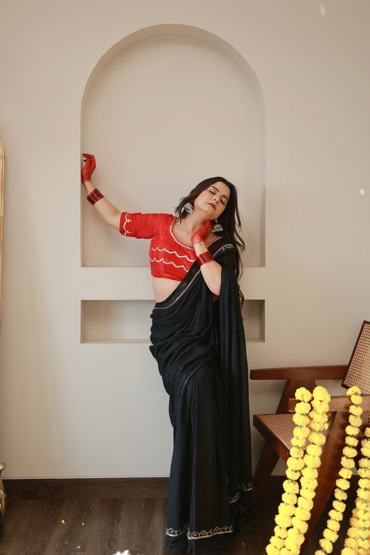 Black Noor Saree - Eternity by Sakshi