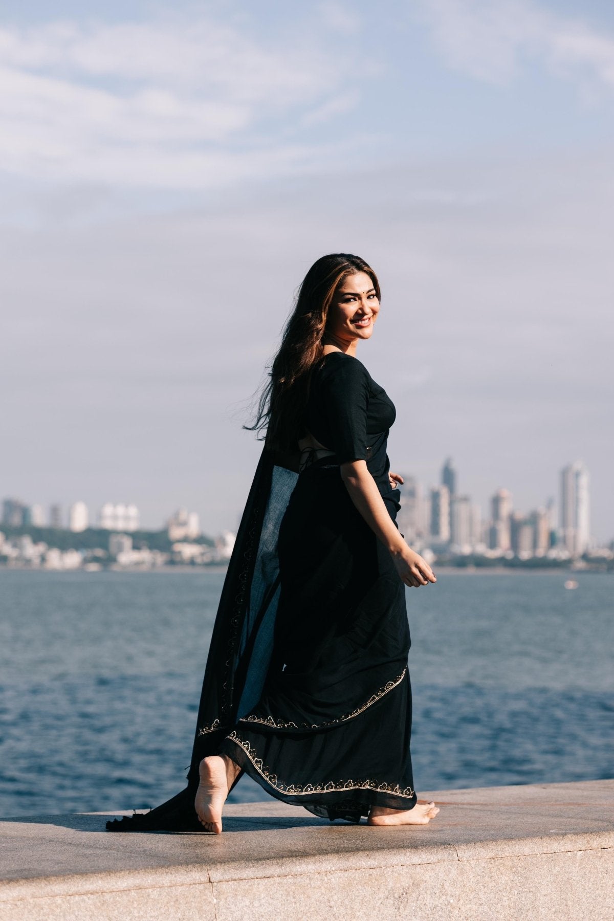 Black Noor Saree - Eternity by Sakshi