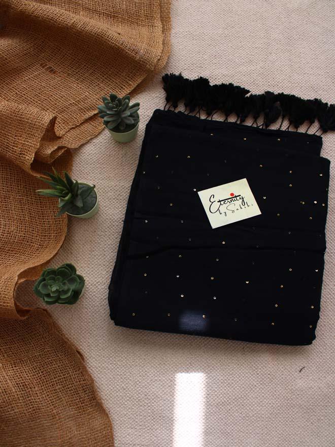 Black Tara Saree - Eternity by Sakshi