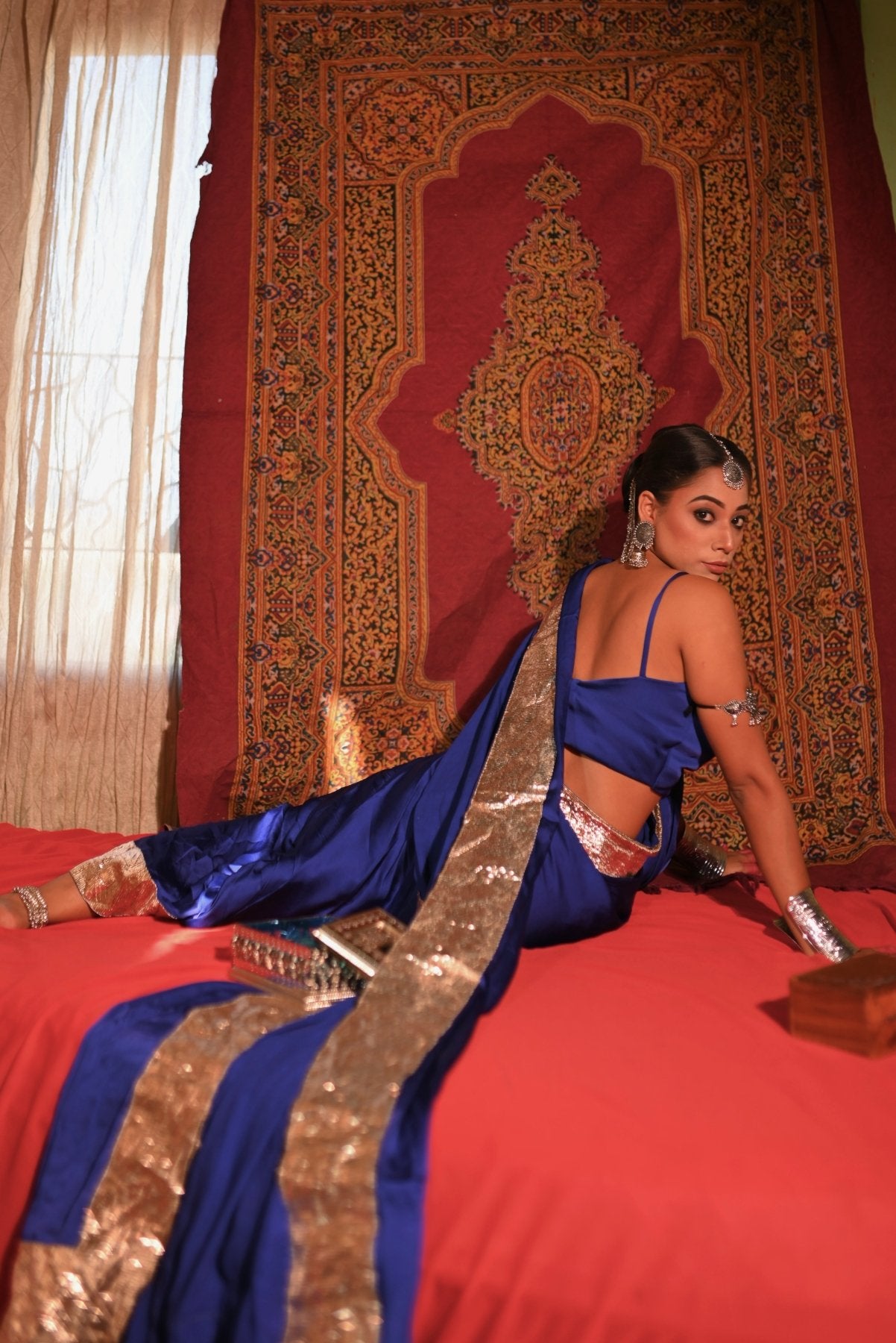 Blue Hoor Saree - Eternity by Sakshi
