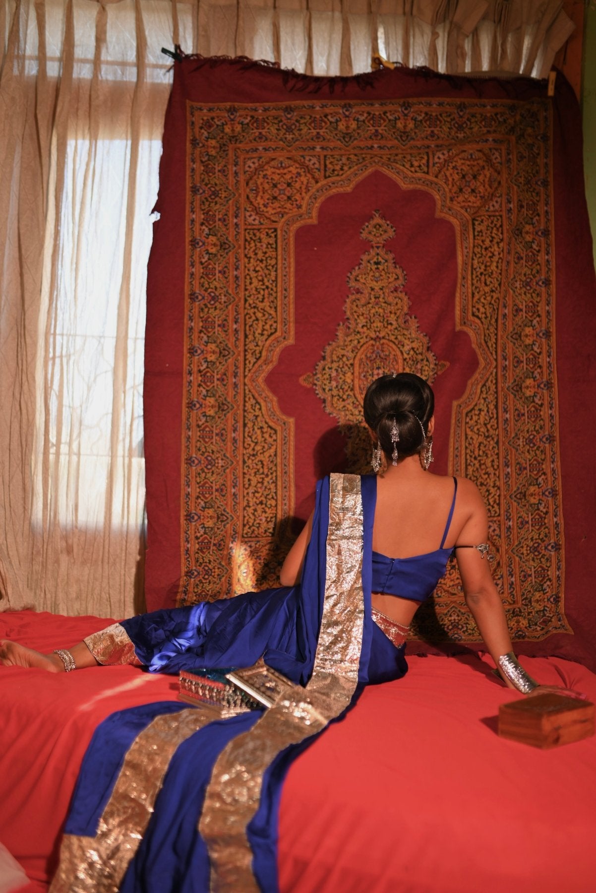 Blue Hoor Saree - Eternity by Sakshi