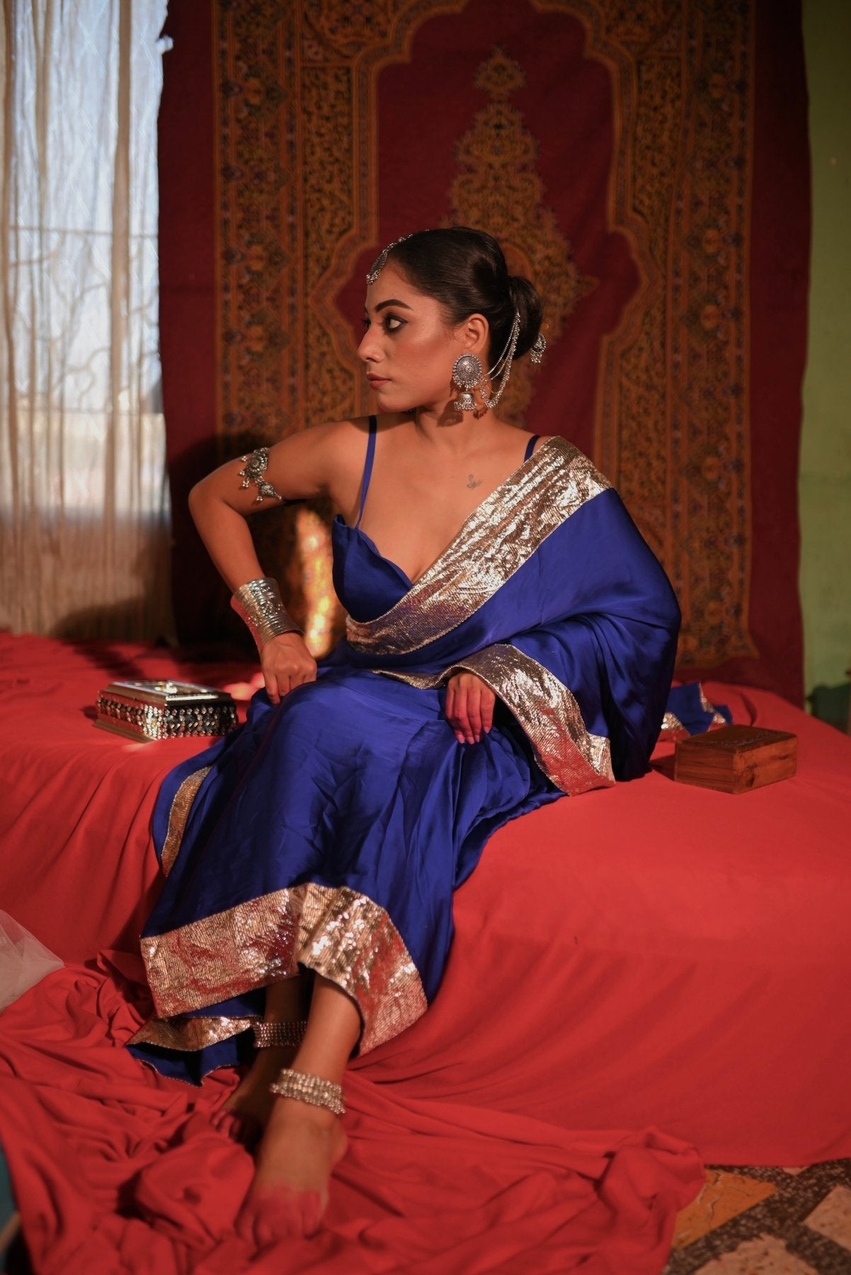 Blue Hoor Saree - Eternity by Sakshi