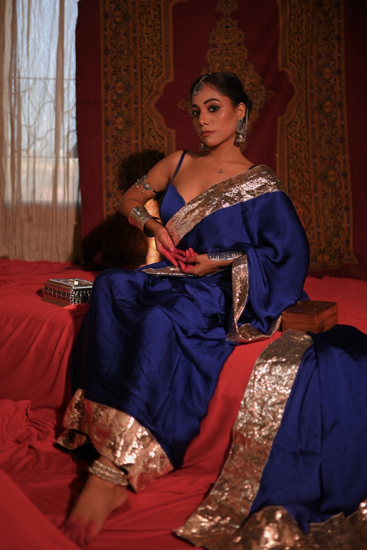 Blue Hoor Saree - Eternity by Sakshi