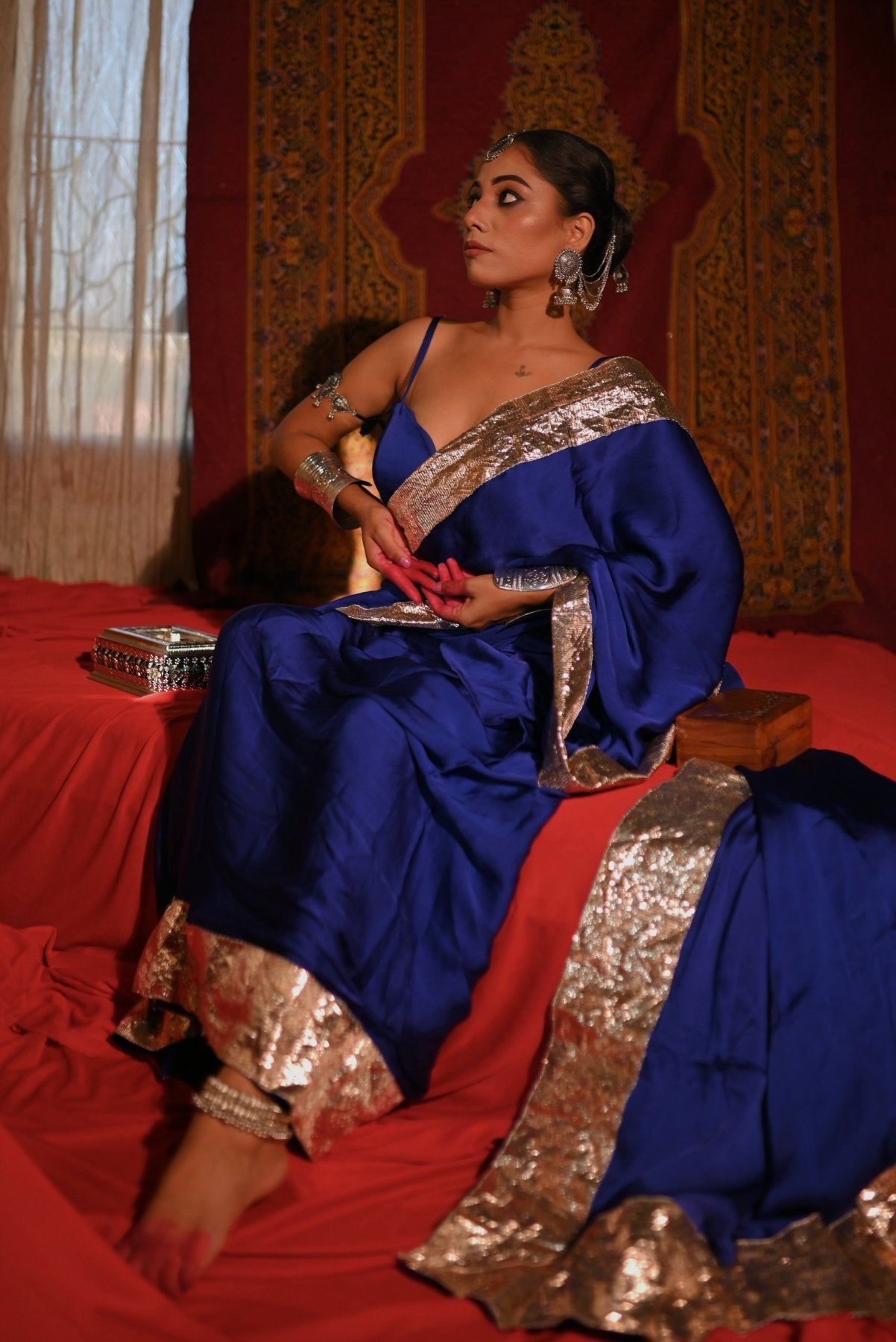 Blue Hoor Saree - Eternity by Sakshi