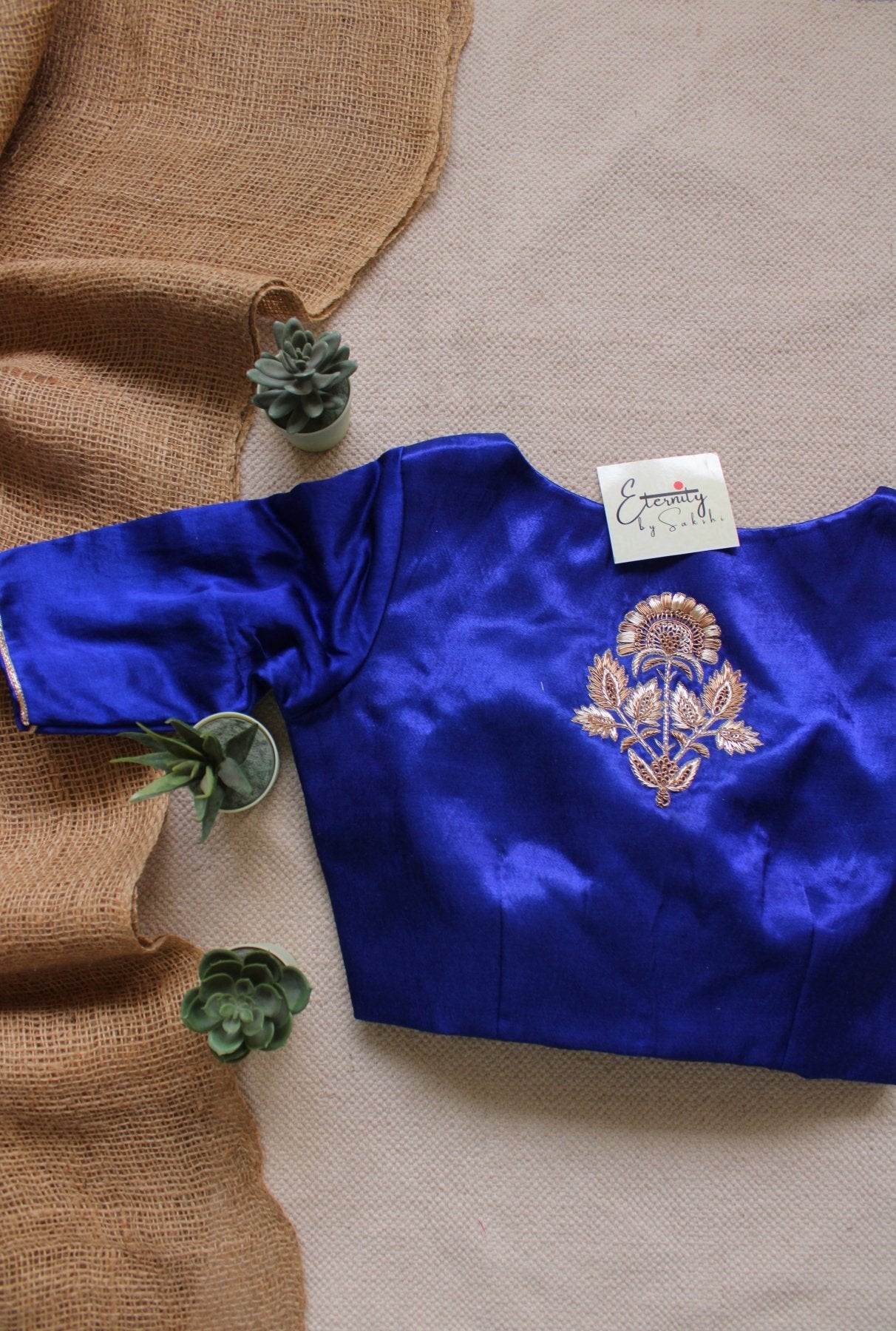 Blue Jardosi Blouse - Eternity by Sakshi